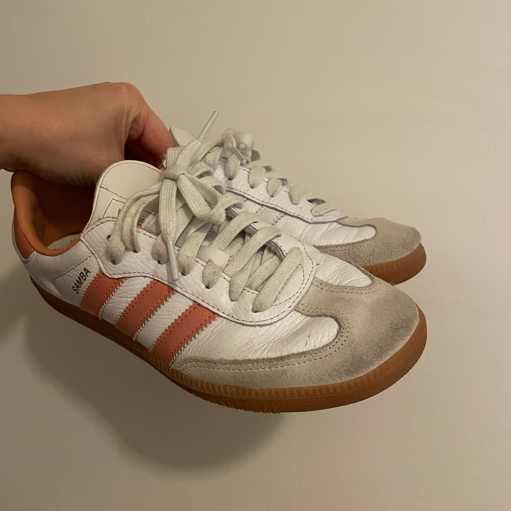 Adidas Samba White and Pink Sneakers | size 8 - Picture 7 of 8